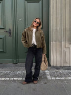 Suede Bomber Jacket