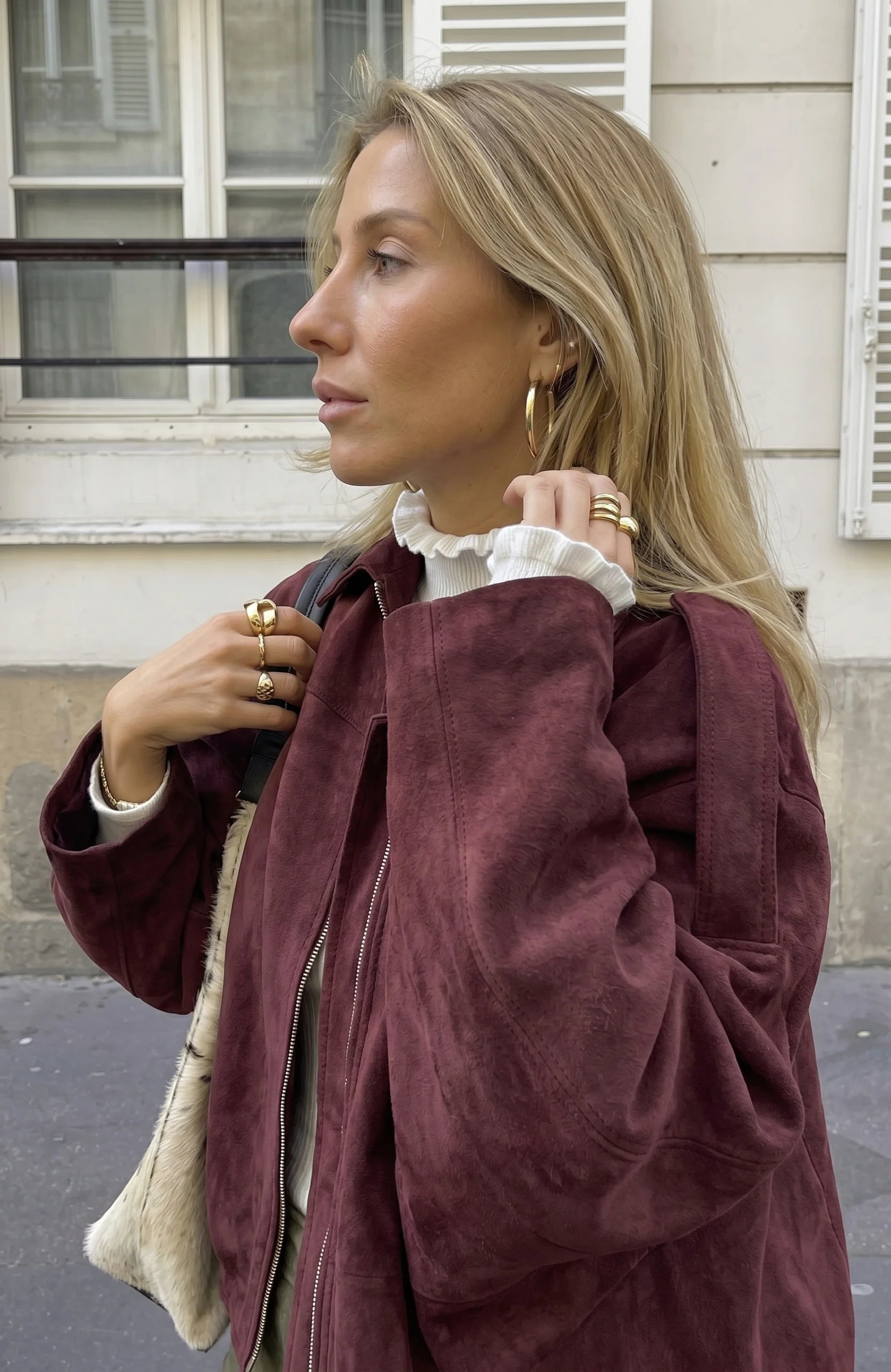 Suede Bomber Jacket