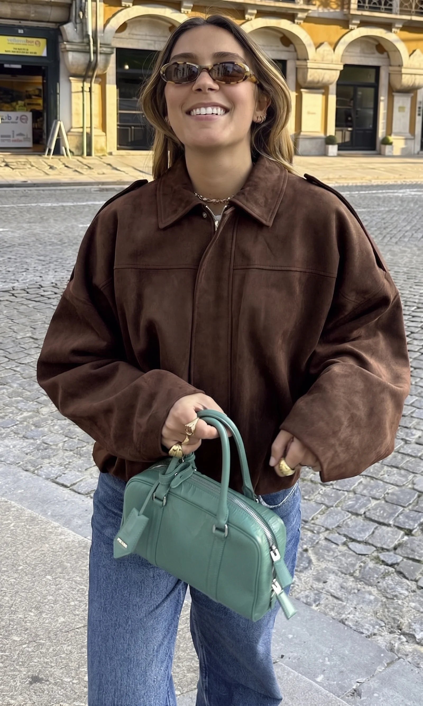 Suede Bomber Jacket