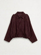 Suede Bomber Jacket